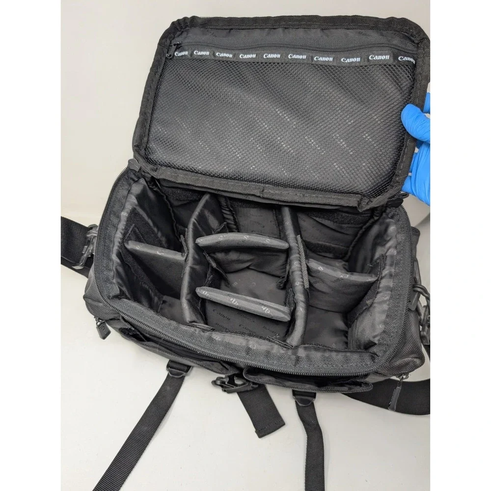 OEM Canon Rebel Camera Shoulder Bag Travel Case Black With Dividers‎ Padded